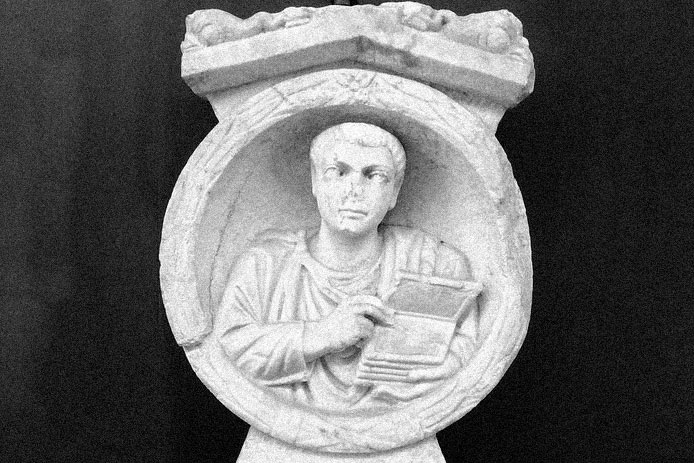 Grabmedaillon eines Schreibers der steirischen Römerstadt Flavia Solva