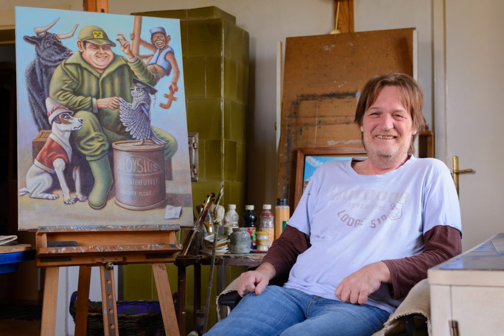 Franz Landl im Atelier